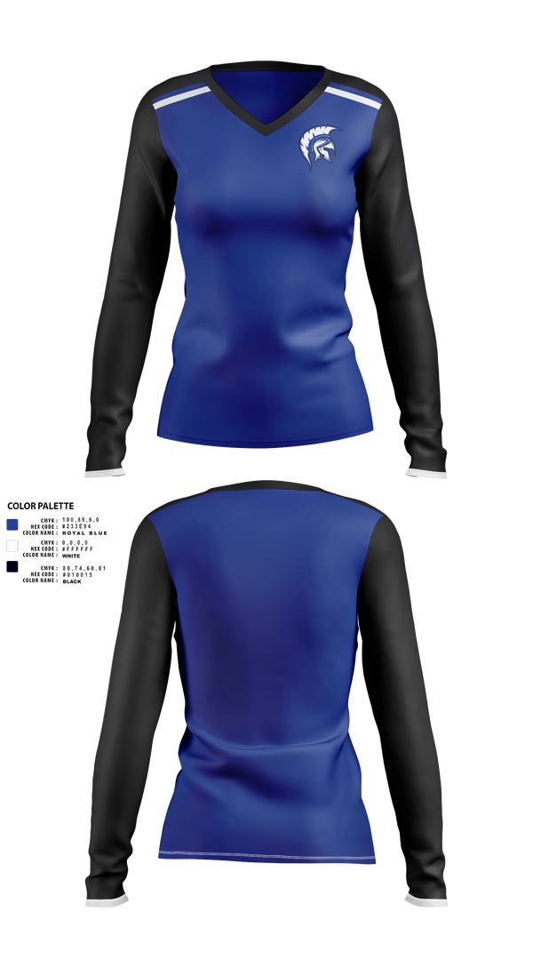 Womens Long Sleeve Vneck Shirt, Trojans, Softball, Teamtime, Team time, sublimation, custom sports apparel, team uniforms, spirit wear, spiritwear, sports uniforms, custom shirts, team store, custom team store, fundraiser sports, apparel fundraiser