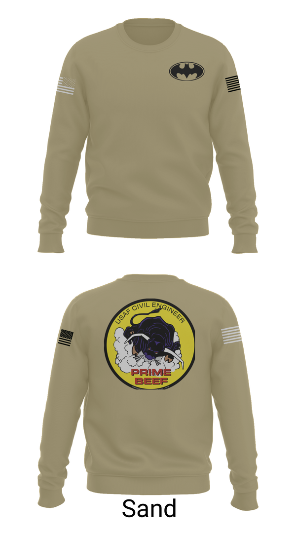 Crew Neck Sweatshirt, 185th CES, Navy, Teamtime, Team time, sublimation, custom sports apparel, team uniforms, spirit wear, spiritwear, sports uniforms, custom shirts, team store, custom team store, fundraiser sports, apparel fundraiser