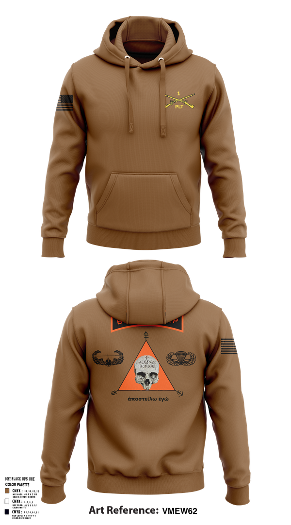 Hoodie, 1st PLT B Co 1-173IN, , Teamtime, Team time, sublimation, custom sports apparel, team uniforms, spirit wear, spiritwear, sports uniforms, custom shirts, team store, custom team store, fundraiser sports, apparel fundraiser