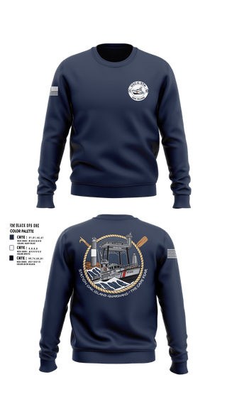 Crew Neck Sweatshirt, CG STA OAK ISLAND, Coast Guard, Teamtime, Team time, sublimation, custom sports apparel, team uniforms, spirit wear, spiritwear, sports uniforms, custom shirts, team store, custom team store, fundraiser sports, apparel fundraiser