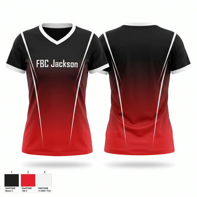 FBC Jackson Women's Short Sleeve V-neck Shirt - 1