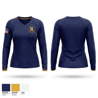 Womens Long Sleeve Vneck Shirt, Ringgold School District, Police, Teamtime, Team time, sublimation, custom sports apparel, team uniforms, spirit wear, spiritwear, sports uniforms, custom shirts, team store, custom team store, fundraiser sports, apparel fundraiser