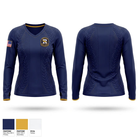 Womens Long Sleeve Vneck Shirt, Ringgold School District, Police, Teamtime, Team time, sublimation, custom sports apparel, team uniforms, spirit wear, spiritwear, sports uniforms, custom shirts, team store, custom team store, fundraiser sports, apparel fundraiser