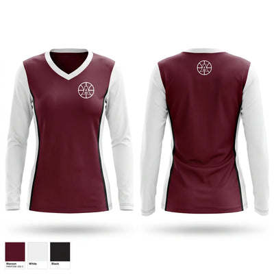 Auburn Maroons Women's Long Sleeve V-neck Shirt - 1