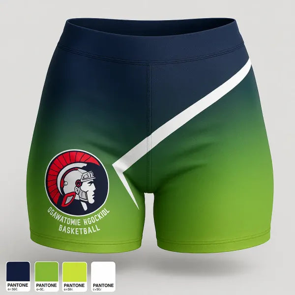 Womens Shorts, Osawatomie High School Basketball, Women's Basketball, Teamtime, Team time, sublimation, custom sports apparel, team uniforms, spirit wear, spiritwear, sports uniforms, custom shirts, team store, custom team store, fundraiser sports, apparel fundraiser