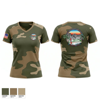 Womens Short Sleeve Vneck Shirt, Combat Logistics Company 33, Marines, Teamtime, Team time, sublimation, custom sports apparel, team uniforms, spirit wear, spiritwear, sports uniforms, custom shirts, team store, custom team store, fundraiser sports, apparel fundraiser