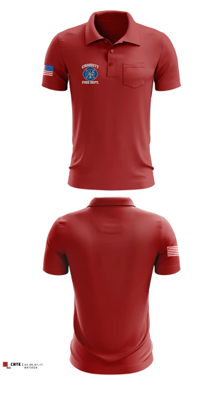 Short Sleeve Performance Polo with chest pocket, Crossett Fire Department, Fire Department, Teamtime, Team time, sublimation, custom sports apparel, team uniforms, spirit wear, spiritwear, sports uniforms, custom shirts, team store, custom team store, fundraiser sports, apparel fundraiser