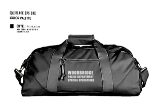 Duffle Bag, Woodbridge Police Department Special Operations, Police, Teamtime, Team time, sublimation, custom sports apparel, team uniforms, spirit wear, spiritwear, sports uniforms, custom shirts, team store, custom team store, fundraiser sports, apparel fundraiser