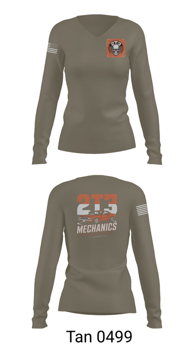 509 LRS 93117576 Women's Long Sleeve V-neck Shirt - 77