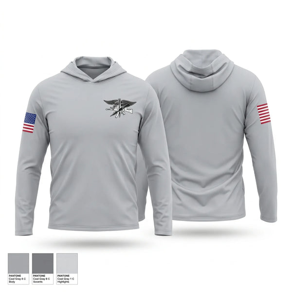 Long Sleeve Performance Shirt with hood, Lexington Police Department, Police, Teamtime, Team time, sublimation, custom sports apparel, team uniforms, spirit wear, spiritwear, sports uniforms, custom shirts, team store, custom team store, fundraiser sports, apparel fundraiser