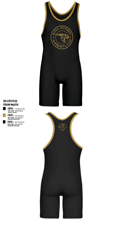 Buda Johnson Jaguars Wrestling Wrestling Singlet - 5