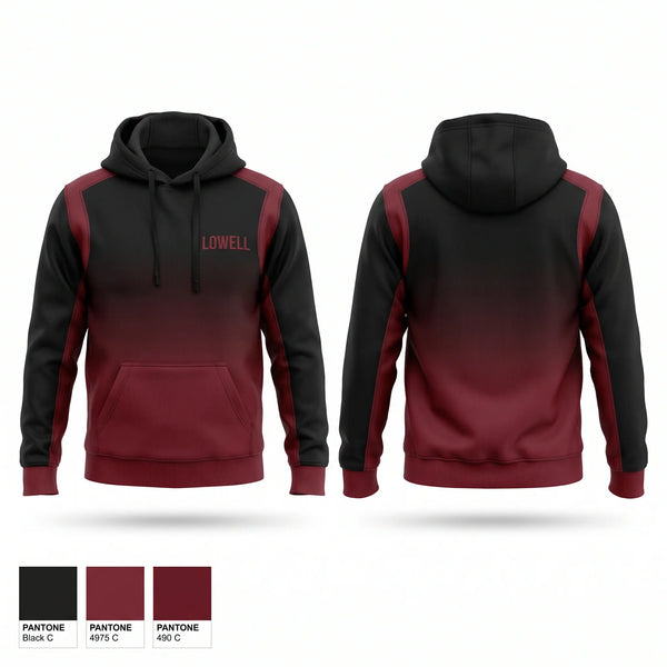Hoodie, Lowell black, Baseball, Teamtime, Team time, sublimation, custom sports apparel, team uniforms, spirit wear, spiritwear, sports uniforms, custom shirts, team store, custom team store, fundraiser sports, apparel fundraiser