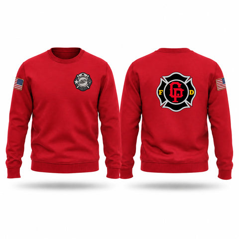 Crew Neck Sweatshirt, CPC PASADENA, Fire Department, Teamtime, Team time, sublimation, custom sports apparel, team uniforms, spirit wear, spiritwear, sports uniforms, custom shirts, team store, custom team store, fundraiser sports, apparel fundraiser