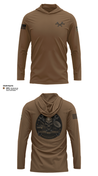 Long Sleeve Performance Shirt with hood, CTF D-2, Army, Teamtime, Team time, sublimation, custom sports apparel, team uniforms, spirit wear, spiritwear, sports uniforms, custom shirts, team store, custom team store, fundraiser sports, apparel fundraiser