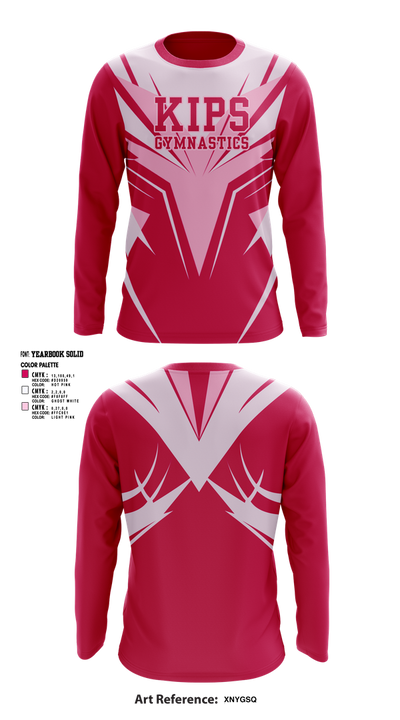 Kips gymnastics 28544383 Long Sleeve Performance Shirt 1