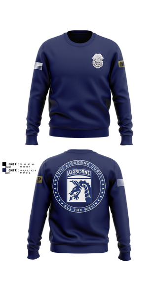 Crew Neck Sweatshirt, Fort Bragg Law Enforcement Company, Army, Teamtime, Team time, sublimation, custom sports apparel, team uniforms, spirit wear, spiritwear, sports uniforms, custom shirts, team store, custom team store, fundraiser sports, apparel fundraiser
