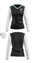 ELA hoopers Women's Long Sleeve V-neck Shirt - 21
