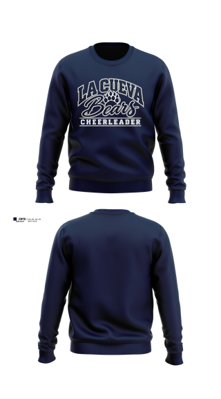Crew Neck Sweatshirt, La Cueva Bears, Cheer, Teamtime, Team time, sublimation, custom sports apparel, team uniforms, spirit wear, spiritwear, sports uniforms, custom shirts, team store, custom team store, fundraiser sports, apparel fundraiser