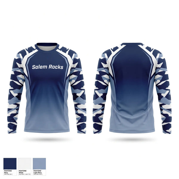 Long Sleeve Performance Shirt, Salem Rocks, Swimming, Teamtime, Team time, sublimation, custom sports apparel, team uniforms, spirit wear, spiritwear, sports uniforms, custom shirts, team store, custom team store, fundraiser sports, apparel fundraiser