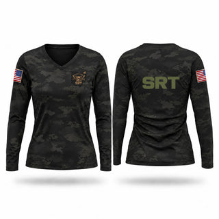 Womens Long Sleeve Vneck Shirt, ACSO SRT, Police, Teamtime, Team time, sublimation, custom sports apparel, team uniforms, spirit wear, spiritwear, sports uniforms, custom shirts, team store, custom team store, fundraiser sports, apparel fundraiser