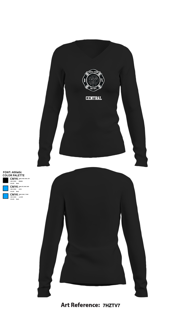 Womens Long Sleeve Vneck Shirt, Central, , Teamtime, Team time, sublimation, custom sports apparel, team uniforms, spirit wear, spiritwear, sports uniforms, custom shirts, team store, custom team store, fundraiser sports, apparel fundraiser