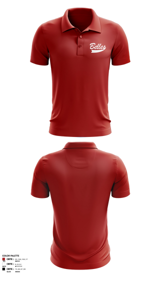 Short Sleeve Performance Polo, Bluegrass Lightning Belles, Softball, Teamtime, Team time, sublimation, custom sports apparel, team uniforms, spirit wear, spiritwear, sports uniforms, custom shirts, team store, custom team store, fundraiser sports, apparel fundraiser
