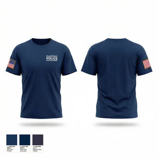 Old School Cotton Feel Shirt, Flagstaff Police Department, Police, Teamtime, Team time, sublimation, custom sports apparel, team uniforms, spirit wear, spiritwear, sports uniforms, custom shirts, team store, custom team store, fundraiser sports, apparel fundraiser