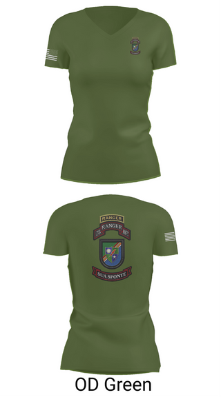 Womens Short Sleeve Vneck Shirt, 3rd/75th Ranger Regiment, , Teamtime, Team time, sublimation, custom sports apparel, team uniforms, spirit wear, spiritwear, sports uniforms, custom shirts, team store, custom team store, fundraiser sports, apparel fundraiser