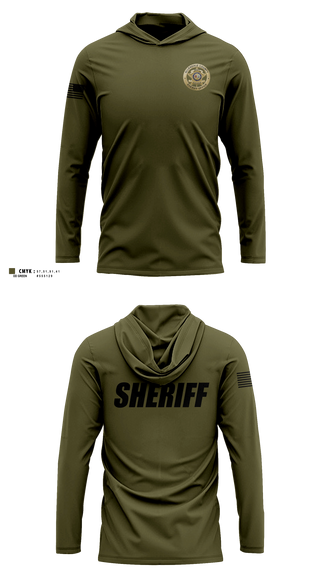 Long Sleeve hooded sunshirt, Allendale County Sheriff’s Office, Police, Teamtime, Team time, sublimation, custom sports apparel, team uniforms, spirit wear, spiritwear, sports uniforms, custom shirts, team store, custom team store, fundraiser sports, apparel fundraiser