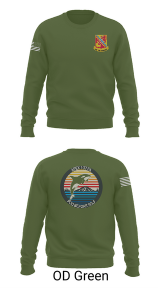 Crew Neck Sweatshirt, A BTRY, 1-37FAR, , Teamtime, Team time, sublimation, custom sports apparel, team uniforms, spirit wear, spiritwear, sports uniforms, custom shirts, team store, custom team store, fundraiser sports, apparel fundraiser