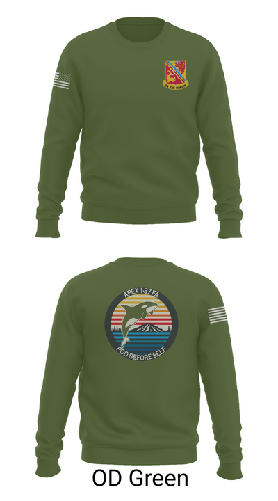 A BTRY, 1-37FAR 4037747 Crew Neck Sweatshirt - 45