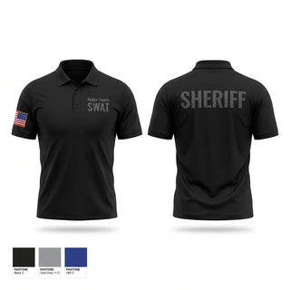 Short Sleeve Performance Polo, Dodge County SWAT, Police, Teamtime, Team time, sublimation, custom sports apparel, team uniforms, spirit wear, spiritwear, sports uniforms, custom shirts, team store, custom team store, fundraiser sports, apparel fundraiser