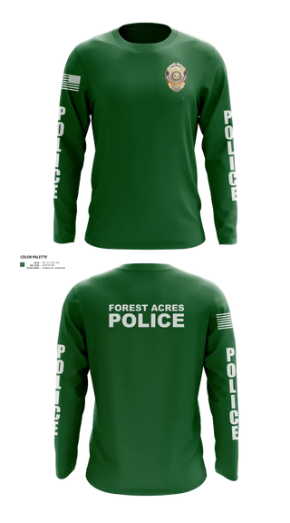 Long Sleeve Performance Shirt, FOREST ACRES POLICE DEPARTMENT, Police, Teamtime, Team time, sublimation, custom sports apparel, team uniforms, spirit wear, spiritwear, sports uniforms, custom shirts, team store, custom team store, fundraiser sports, apparel fundraiser
