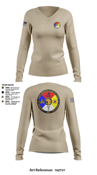 Womens Long Sleeve Vneck Shirt, CLDJ N37, , Teamtime, Team time, sublimation, custom sports apparel, team uniforms, spirit wear, spiritwear, sports uniforms, custom shirts, team store, custom team store, fundraiser sports, apparel fundraiser