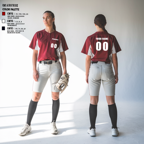 Two Button Softball Jersey, Cardinals, Softball, Teamtime, Team time, sublimation, custom sports apparel, team uniforms, spirit wear, spiritwear, sports uniforms, custom shirts, team store, custom team store, fundraiser sports, apparel fundraiser