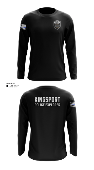 Long Sleeve Performance Shirt, Kingsport Police Explorer Post, Police, Teamtime, Team time, sublimation, custom sports apparel, team uniforms, spirit wear, spiritwear, sports uniforms, custom shirts, team store, custom team store, fundraiser sports, apparel fundraiser