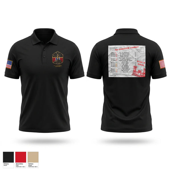 Short Sleeve Performance Polo, 744 HQ platoon, Army, Teamtime, Team time, sublimation, custom sports apparel, team uniforms, spirit wear, spiritwear, sports uniforms, custom shirts, team store, custom team store, fundraiser sports, apparel fundraiser