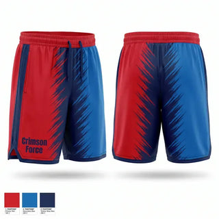 Mens Soccer Shorts, Crimson Force, Men's Soccer, Teamtime, Team time, sublimation, custom sports apparel, team uniforms, spirit wear, spiritwear, sports uniforms, custom shirts, team store, custom team store, fundraiser sports, apparel fundraiser