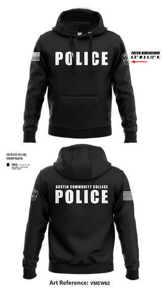 Austin Community College District Police Department 2142523 Hoodie - 8