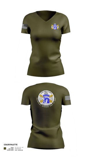 Womens Short Sleeve Vneck Shirt, XVIII Airborne Corps G34 FIRES, Army, Teamtime, Team time, sublimation, custom sports apparel, team uniforms, spirit wear, spiritwear, sports uniforms, custom shirts, team store, custom team store, fundraiser sports, apparel fundraiser