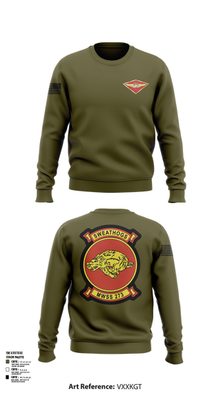 Crew Neck Sweatshirt, MWSS-273, Marines, Teamtime, Team time, sublimation, custom sports apparel, team uniforms, spirit wear, spiritwear, sports uniforms, custom shirts, team store, custom team store, fundraiser sports, apparel fundraiser