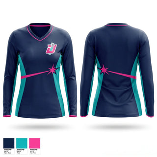 Womens Long Sleeve Vneck Shirt, Dynamite, Softball, Teamtime, Team time, sublimation, custom sports apparel, team uniforms, spirit wear, spiritwear, sports uniforms, custom shirts, team store, custom team store, fundraiser sports, apparel fundraiser