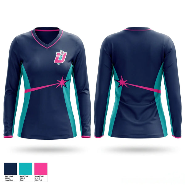 Womens Long Sleeve Vneck Shirt, Dynamite, Softball, Teamtime, Team time, sublimation, custom sports apparel, team uniforms, spirit wear, spiritwear, sports uniforms, custom shirts, team store, custom team store, fundraiser sports, apparel fundraiser