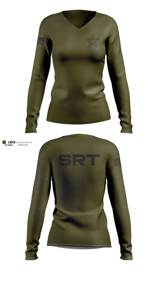 Womens Long Sleeve Vneck Shirt, Coshocton SRT, Police, Teamtime, Team time, sublimation, custom sports apparel, team uniforms, spirit wear, spiritwear, sports uniforms, custom shirts, team store, custom team store, fundraiser sports, apparel fundraiser