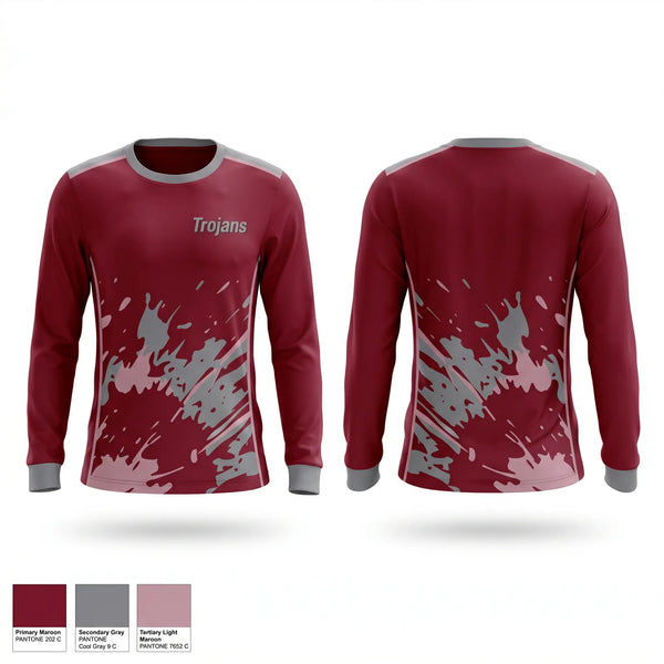 Long Sleeve Performance Shirt, Trojans, Softball, Teamtime, Team time, sublimation, custom sports apparel, team uniforms, spirit wear, spiritwear, sports uniforms, custom shirts, team store, custom team store, fundraiser sports, apparel fundraiser