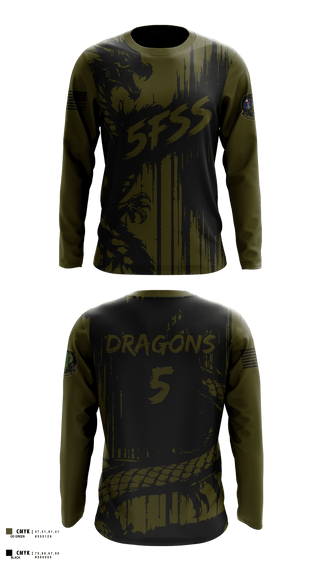 Long Sleeve Performance Shirt, 5 FSS, Air Force, Teamtime, Team time, sublimation, custom sports apparel, team uniforms, spirit wear, spiritwear, sports uniforms, custom shirts, team store, custom team store, fundraiser sports, apparel fundraiser