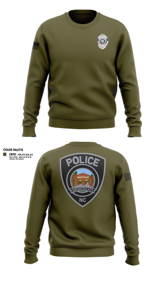 Crew Neck Sweatshirt, Montreat Police Department, Police, Teamtime, Team time, sublimation, custom sports apparel, team uniforms, spirit wear, spiritwear, sports uniforms, custom shirts, team store, custom team store, fundraiser sports, apparel fundraiser
