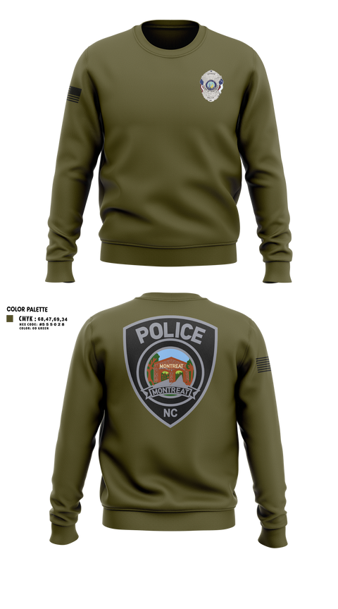 Crew Neck Sweatshirt, Montreat Police Department, Police, Teamtime, Team time, sublimation, custom sports apparel, team uniforms, spirit wear, spiritwear, sports uniforms, custom shirts, team store, custom team store, fundraiser sports, apparel fundraiser