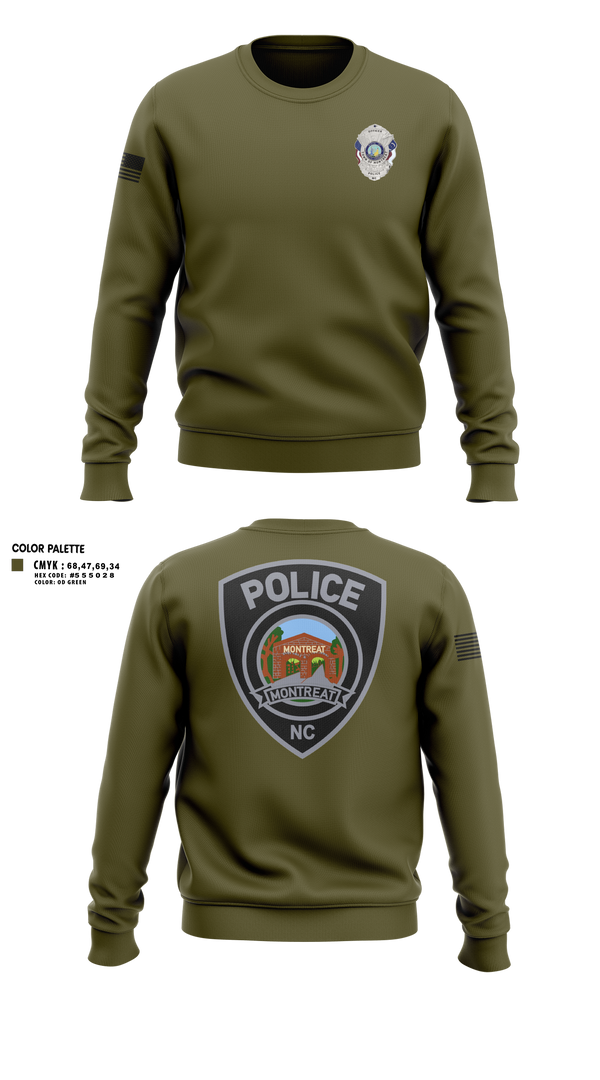 Crew Neck Sweatshirt, Montreat Police Department, Police, Teamtime, Team time, sublimation, custom sports apparel, team uniforms, spirit wear, spiritwear, sports uniforms, custom shirts, team store, custom team store, fundraiser sports, apparel fundraiser