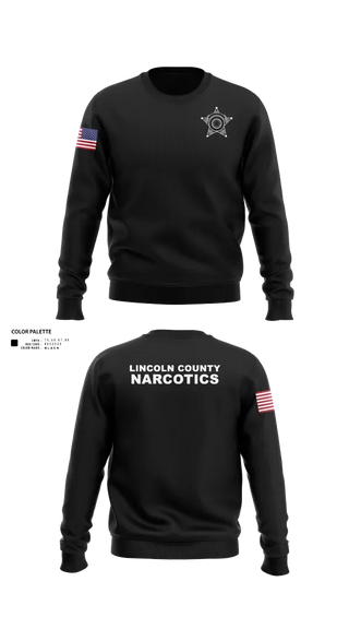 Crew Neck Sweatshirt, Lincoln County Narcotics, Police, Teamtime, Team time, sublimation, custom sports apparel, team uniforms, spirit wear, spiritwear, sports uniforms, custom shirts, team store, custom team store, fundraiser sports, apparel fundraiser